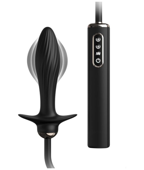 Auto Throb Inflatable Plug Black
