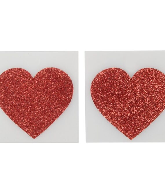Nipple Covers Heart Red