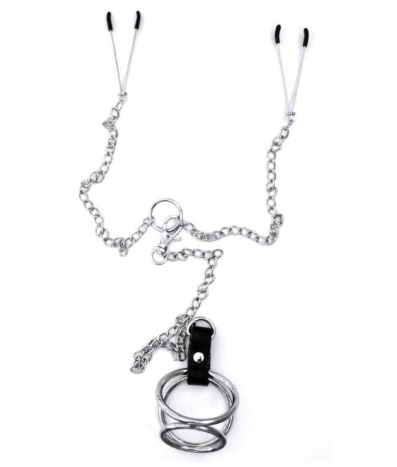 Nipple clamps w. cock ring