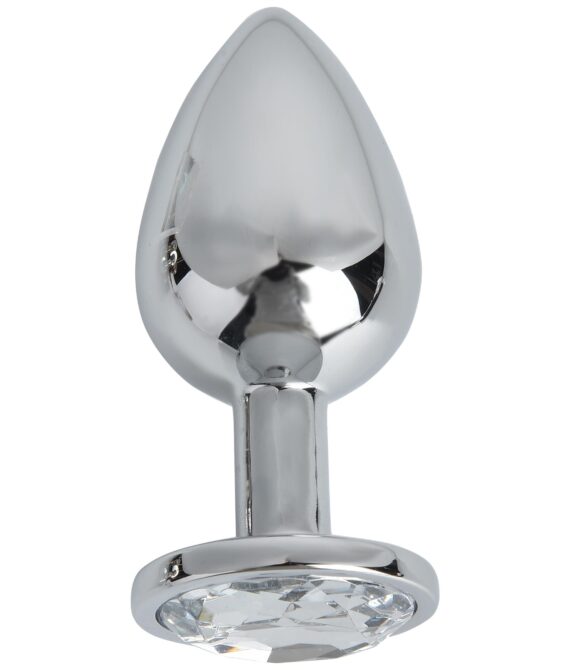 Pleasure Steel Buttplug With Crystal M