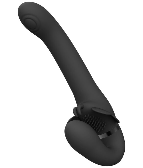 Satu Pulse-Wave & Vibrating Strapless Strapon Black