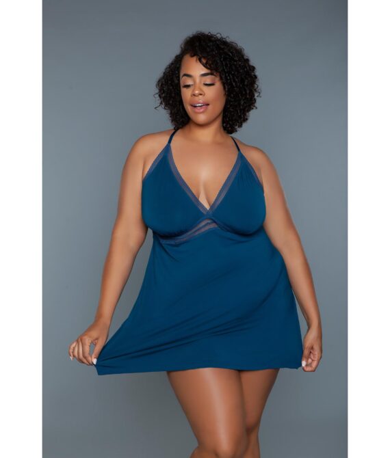 BeWicked Hailee Babydoll Deep Royal 3X