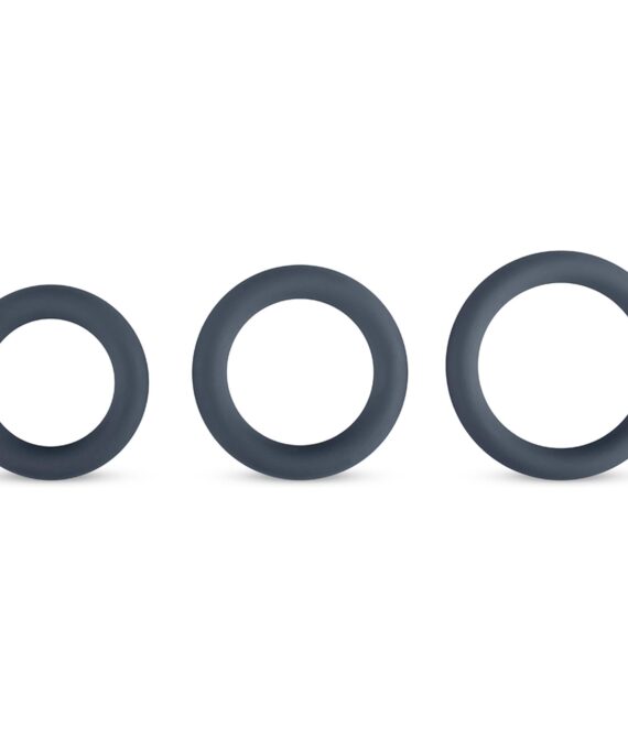 Boners 3piece Cock Ring Set Grey