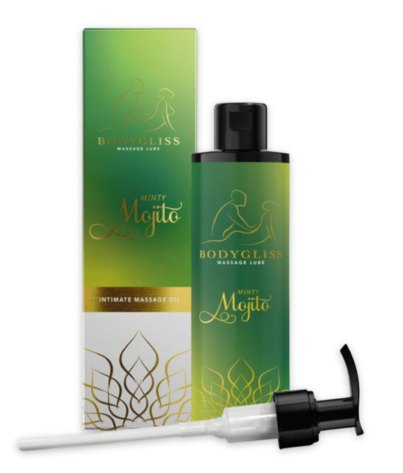 BodyGliss  –  Massage Oil And Lubricant In 1 – Minty Mojito – 150 ml