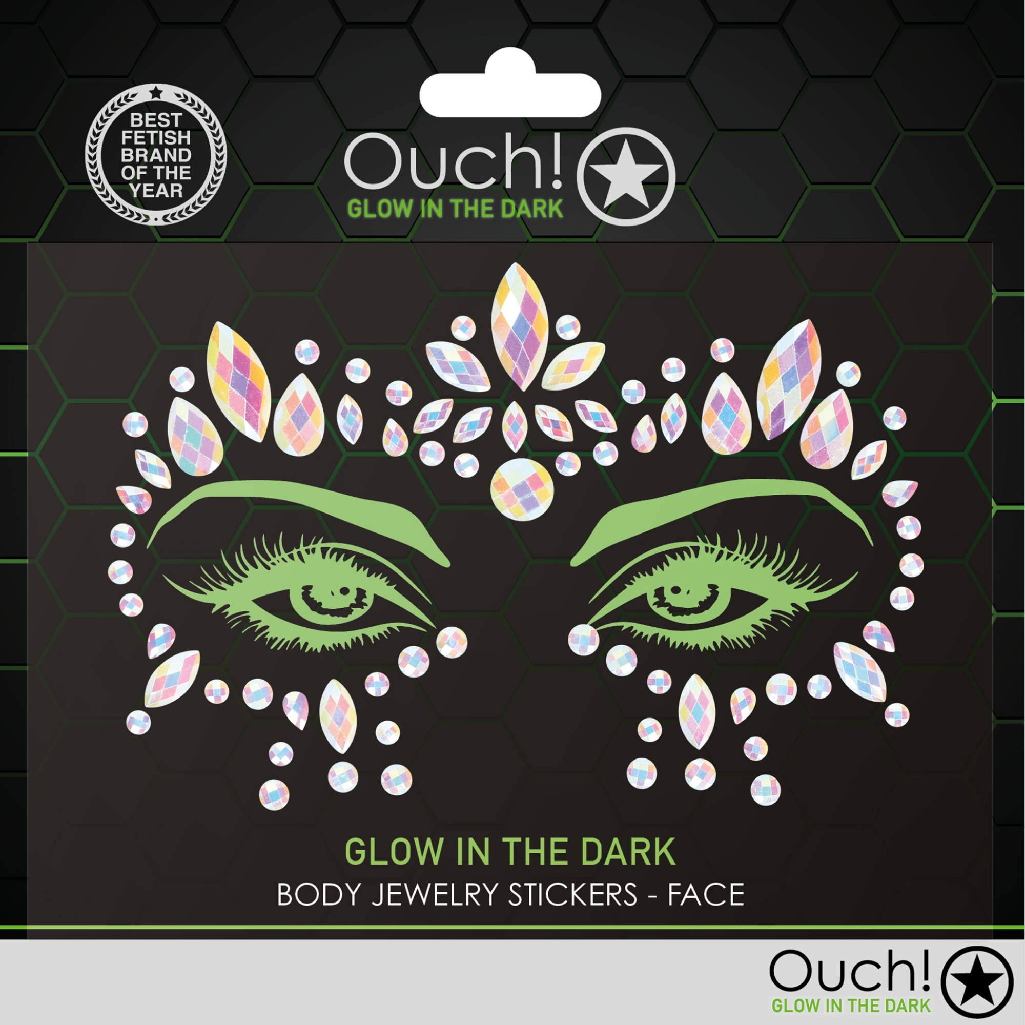 Ouch! - Body Jewelry Stickers Face - 3