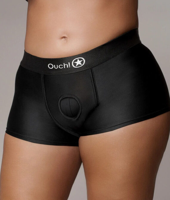 Ouch! – Vibrating Strap On Boxer – Black – XL/XXL