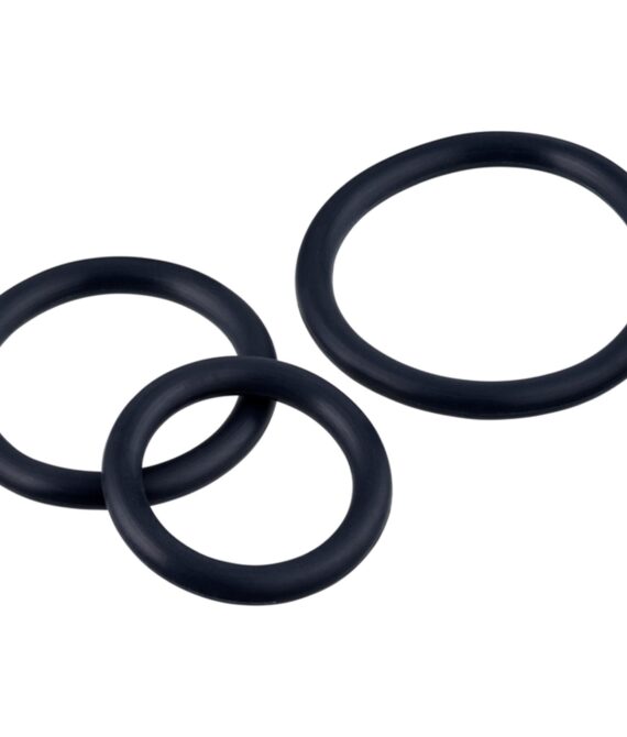 RFSU Pleasure Rings Penis Ring Set, 3-pack Black
