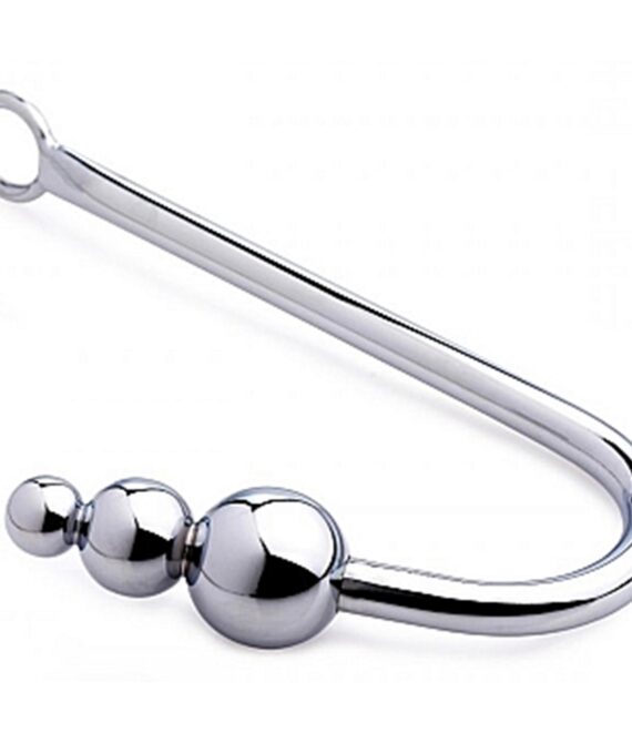 Steel Anal Hook with Beads