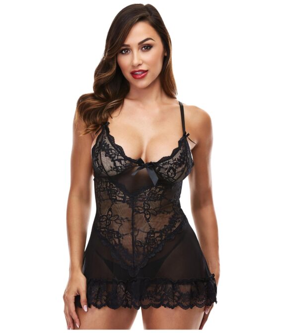 Baci – Mini Lace Chemise Black S/M
