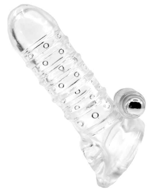Ribbed Cock Extension Clear