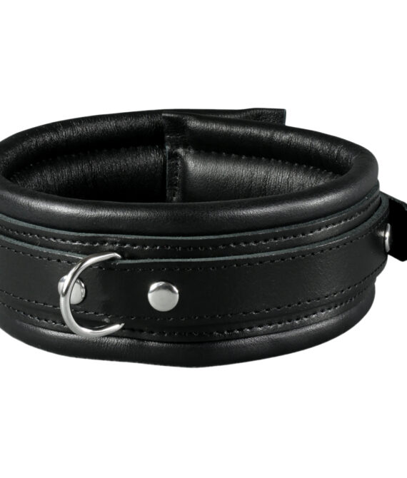 XX-DreamsToys Sort Læder Halsbånd       – Sort