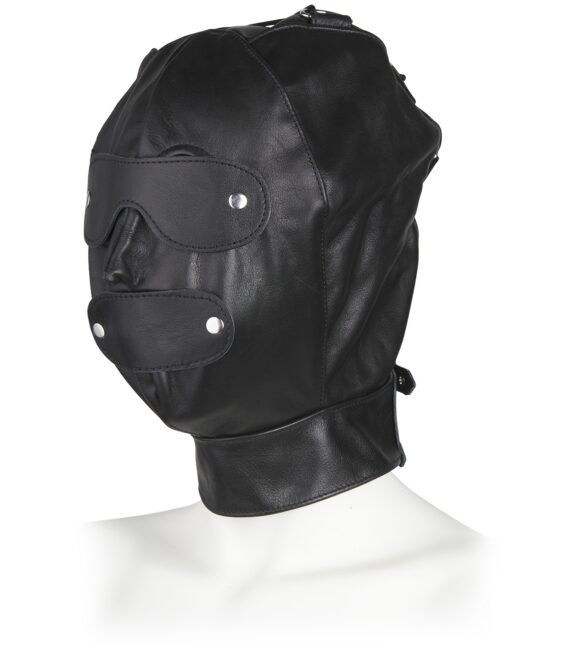 Rimba Justerbar Læder Maske       – Sort – One Size