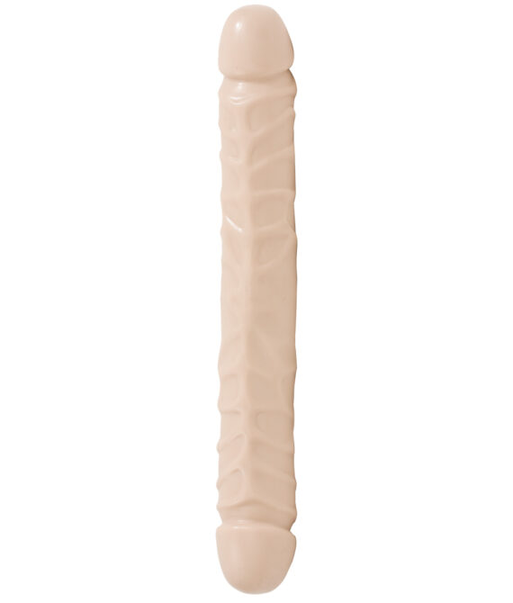 Doc Johnson Jr. Veined Dobbelt Dildo 30 cm    – Nude