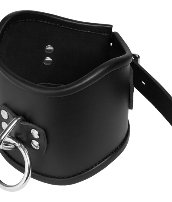 Strict Leather Locking Posture Collar Halsbånd      – Sort – S