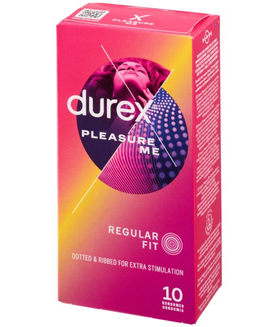 Durex Pleasure Me Kondomer 10 stk     – Klar