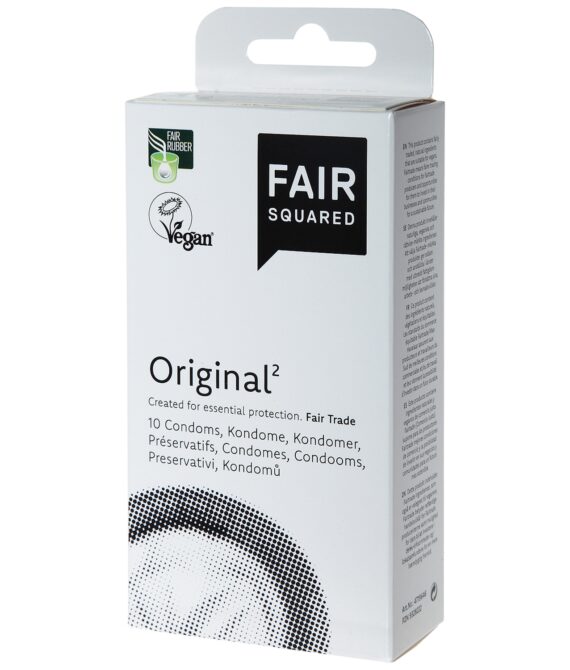 Fair Squared Original Veganske Kondomer 10 stk     – Klar