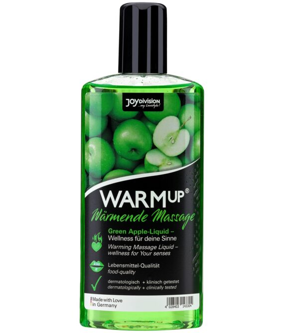 JoyDivision WARMup Varmende Massageolie med Smag 150 ml   – Grøn