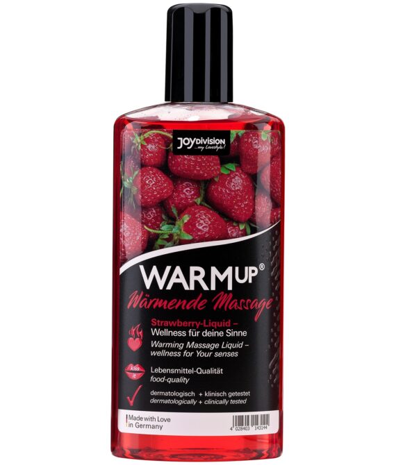 JoyDivision WARMup Varmende Massageolie med Smag 150 ml   – Rød