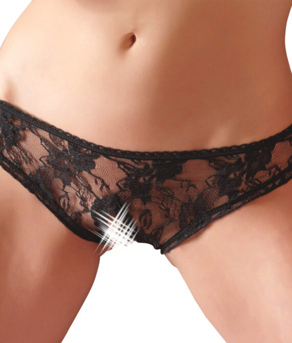 Cottelli Bundløse Blonde Hipster       – Sort – L