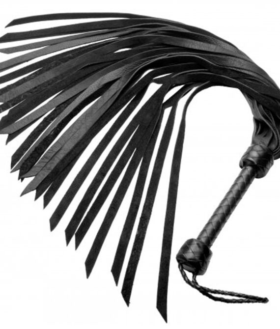 Strict Leather Flogger 82 cm       – Sort