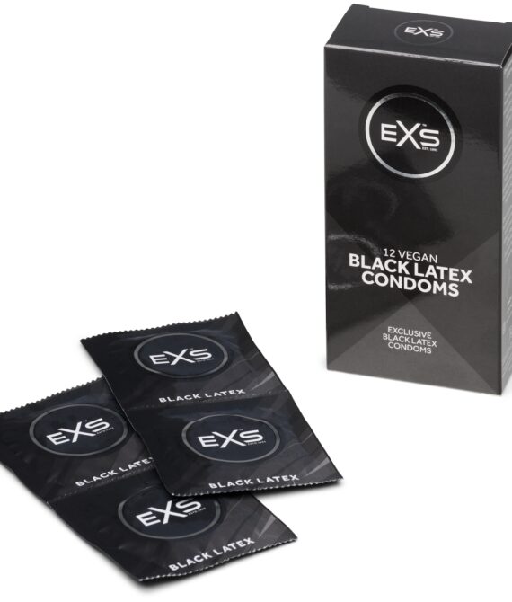 EXS Black Latex Kondomer 12 stk     – Sort