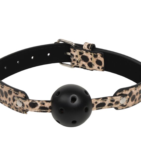 Baseks Leopard Ball Gag       – Brun
