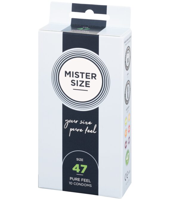 Mister Size Pure Feel Kondomer 10 stk     – Klar