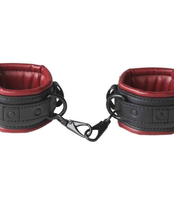 Sportsheets Saffron Imiteret Læder Manchetter – Rød