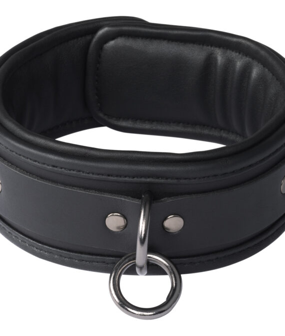 ObaieÆgte Læder Premium Halsbånd      – Sort