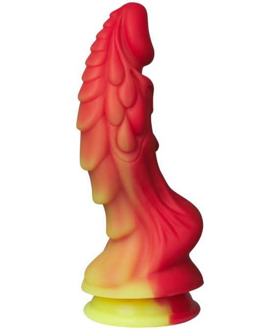 Fantasm Tales Rød Drage Silikone Dildo 22 cm    – Rød