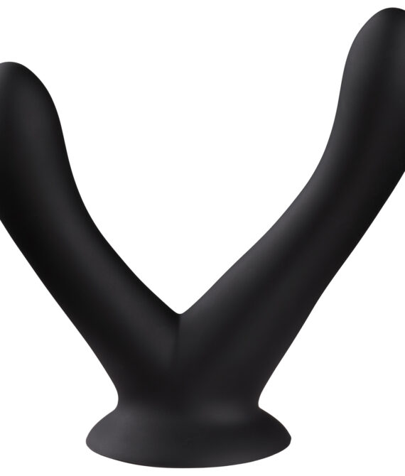 Sinful Double Joy Silikone Dobbelt Dildo     – Sort