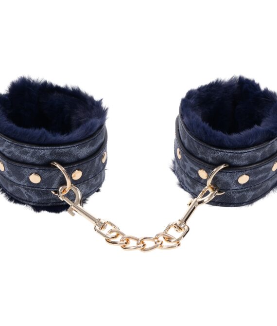 Sportsheets Cougar Pelshåndjern        – Blå